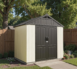 8+ft.+W+x+6+ft.+D+Plastic+Storage+Shed+with+Floor,+Resin+Shed+with+Reinforced+Steel+Structure,+Beige (1)