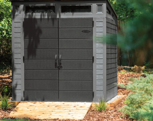 Suncast+Modernist+7+ft.+W+x+7+ft.+D+Resin+Storage+Shed-111567979