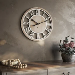 Seraphine Farmhouse Wooden Wall Clock